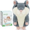 TWORIVER Toddler Toys Talking Hamster Repeats What You Say,Toys for 2 3 4 5 6 7 8 13 Year Old Girl Boy Birthday Gifts Ideas,Christmas Stocking Stuffers for Kids Adults Stuffed Animals Plush Toy Gray