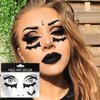 3 Pcs Halloween Temporary Tattoo Face Sticker Back Red Tattoo Face Gems Jewelry Stickers Spider Web Vampire Bat Face Rhinestone Sticker Halloween Makeup Cospaly Costumes Party Decorations