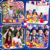 Ouryec 24 Pack Patriotic Rubber Ducks, 4th of July Rubber Ducks Jeep Ducks Bulk, 4th of July Independence Day USA Memorial Day Party Favors, Baby Showers Bath Toys Gifts for Kids(24)
