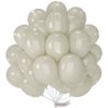 PartyWoo White Sand Balloons, 50 pcs 12 Inch Pearl White Sand Balloons, Boho White Balloons for Balloon Garland Balloon Arch as Party Decorations, Birthday Decorations, Wedding Decorations, White-Z41