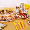 Cecnamt Construction Birthday Decorations, 170 Pcs Construction Birthday Party Supplies Including Banner, Plates, Cups, Napkins, Cutlery and Tablecloths, Serves 24