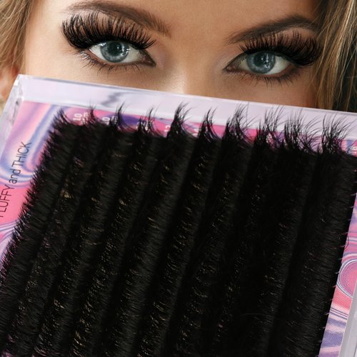 Gmagictobo Lash Extension Kit DIY 200pcs Fluffy Volume Lash Clusters D Curl Eyelash Extension Kit, 10-18mm 100D Individual Lashes Kit with Lash Bond and Remover, Lash Tweezers for Self Use