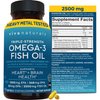 Omega 3 Fatty Acid Supplements - 2500 mg Triple Strength Fish Oil Omega 3 Supplement in Re-Esterified Form - 90 Pescatarian-Friendly DPA DHA EPA Omega 3 Supplement