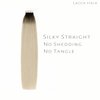 Lacer Human Hair Tape in Extensions Darkest Brown to Platinum Blonde Tape in Hair Extensions Human Hair 24 Inch 20pcs 50g Tape Hair Extensions Straight Seamless Skin Weft Real Human Hair