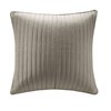 INK+IVY Single 100% Cotton Euro Sham - European Square Decorative Pillow Cover, Hidden Zipper Closure (Cushion NOT Included), Camila, Quilted Taupe 26"x26