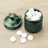 MEECN Keychain Pill Holder, Pill Box, Aluminum Waterproof Pill Container, Pill Organizer for Outdoor Travel Camping，Size: 1.6 x 1.6 x 2 in (Green)