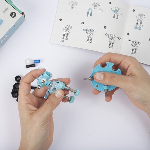 The Off Bits CareBit Build Your Own Robot Toy Construction Set, Educational STEM Activities Learning Kit, Creative Build and Play Model Kit Steam Toys for 6 7 8 9 10+ Year Old Boys and Girls