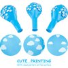 36 Pieces Blue Cloud Latex Balloons Mid Blue with Clouds Matte Balloons 12 Inches Cloud Print Light Blue Balloons for Baby Shower Boys Girls Birthday Party Supplies