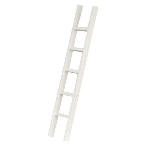 Melody Jane Dollhouse White Straight Step Ladder 6 inch Miniature Accessory