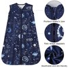 GUNTAIL Baby Sleep Sack 0-6 Months Baby Wearable Blanket 100% Rayon Cotton 2-Way Zipper Toddler Sleeping Sack，Comfy Soft Lightweight TOG 0.3（Galaxies）