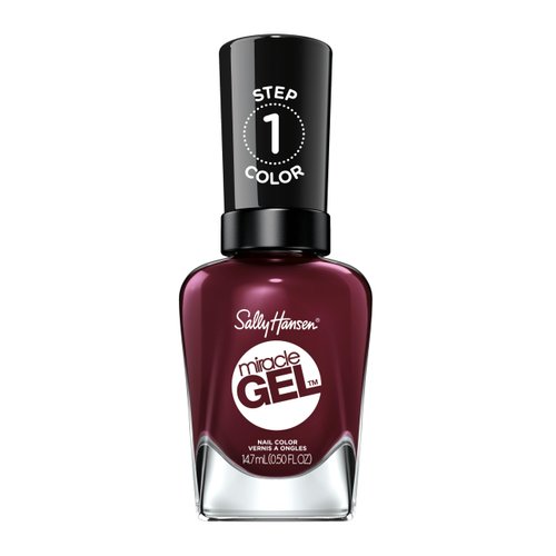 Sally Hansen Miracle Gel™, Wine Stock, Long Lasting, Gel-Like Formula, No UV Lamp Needed, Red Nail Polish