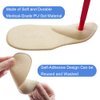 Dr. Foot's Arch Support Shoe Inserts for Flat Feet, Plantar Fasciitis, Adhesive Heel Cushion for Relieve Pain for Women & Men (Small, Beige)