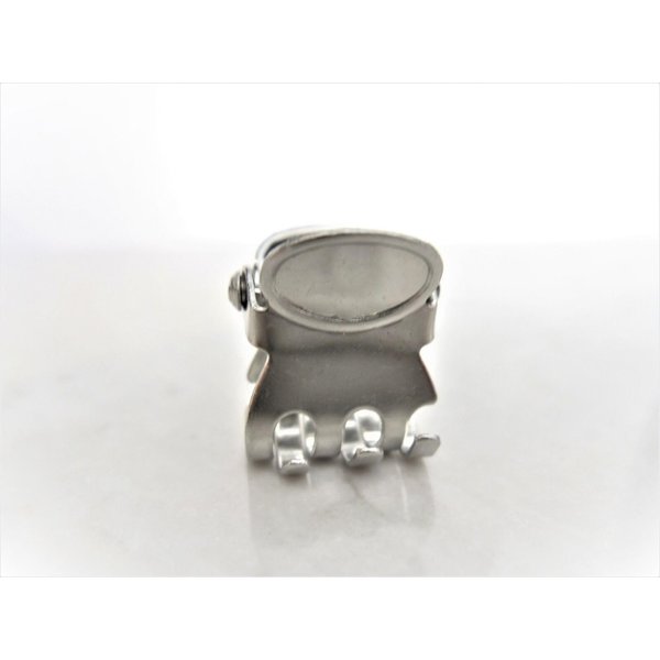 Generic Tiny mini silver tone metal hair claw clip Set D (Clip quantity: 2 clips), 1 Count (Pack of 1)