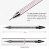 Tovip 2PCS Dual-Ended Nail Rhinestone Picker Wax Tip Pencil Pick Up Applicator Dual Tips Dotting Pen Beads Gems Crystals Studs Picker with Acrylic Handle Manicure Nail Art Tool