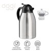 OGGI Catalina 68oz Stainless Steel Thermal Coffee Carafe- Double Walled Vacuum Container w/Press Button Top, Insulated Coffee Carafe, Thermos Carafe, Coffee Urn, Hot Beverage Dispenser, 2 Liters