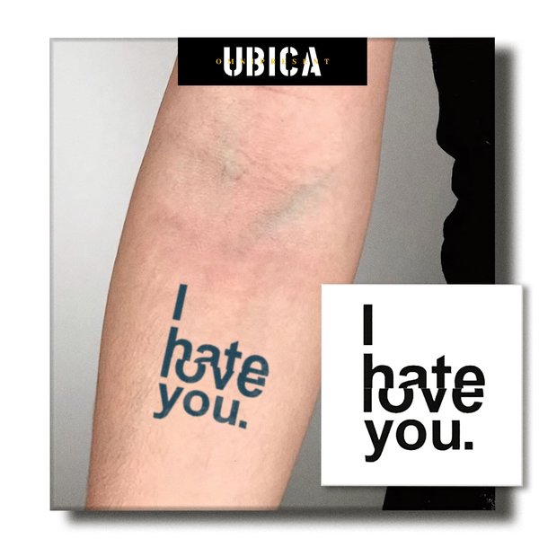 UBICA Temporary Tattoos Adult, 2 Sheets Fake Tattoos, Realistic And Long-Lasting Non-Reflective, Waterproof For 1-2 Weeks, Complex Emotions Tattoo Design 3x3in