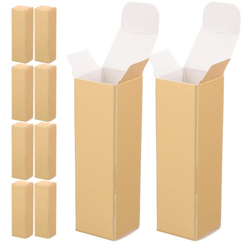 Lurrose Empty Lip Gloss Boxes 50pcs Rectangle Paper Lipstick Boxes Mascara Wand Tube Packaging Box Reusable Lip Balm Cases Essential Oil Perfume Wrapping Box
