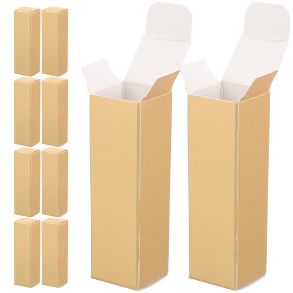 Lurrose Empty Lip Gloss Boxes 50pcs Rectangle Paper Lipstick Boxes Mascara Wand Tube Packaging Box Reusable Lip Balm Cases Essential Oil Perfume Wrapping Box