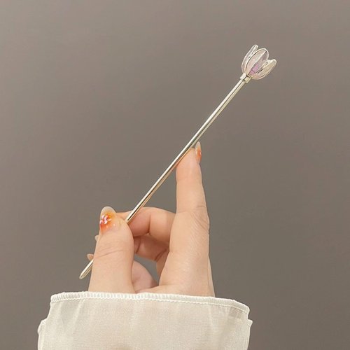 Metal Tassel Hair Pin Flower Hair Pins Tulip Flower Hair Stick for Women Girls