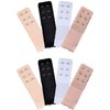 KTOBTEL 8 Pieces Women Bra Extenders 2 Hooks 3 Rows Elastic Bra Band Hook Strap Extensions Bra Accessories (Multicolor)