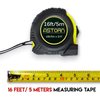 Astorn 16ft Metric Tape Measure - Auto-lock, Magnetic, Nylon-coated Blade, Solid Rubber Case - Tape-measures for Contractors & DIY