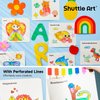 Shuttle Art Paint with Water Coloring Book for Kids, 25 Dinosaur Themed Pages with 2 Brushes, Mess-Free Watercolor Paint Set, Travel-Friendly Art Craft Gift for Toddlers, Birthday Christmas Gift