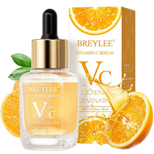 BREYLEE Vitamin C Serum for Face &amp; Eye (1.4 oz) for Brightening Skin,Dark Spot Remover,Reduce Wri...