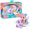 Kindi Kids Minis - Rainbow Kate's Airplane - Collectible Vehicle and Posable Bobble Head Figurine 2pc