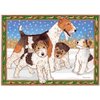 Pipsqueak Fox Terrier Wire Christmas Cards : 10 Holiday Cards with Envelopes - ADORABLE!