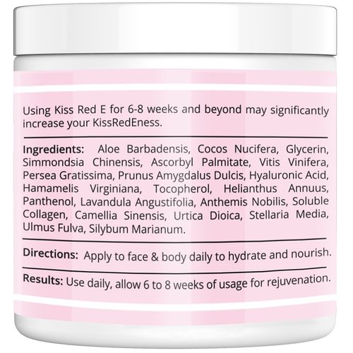 KissRedE Best Anti Aging Body Cream. Moisturizing Cream for Face Hands Body. Natural Anti Aging Cream Dry Skin - Vegan Organic 4 OZ