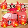 9 Pcs Fire Balloons 28 Inch Flame Balloons Decorations, Red Fire Balloons for Fireman Theme and Fire Truck Birthday Party Supplies