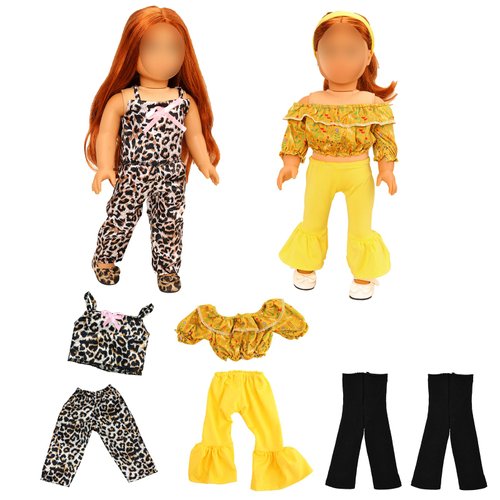 BARWA Doll Clothes and Accessories for 18 inch Girl Dolls Mermaid Casual Tutu Dress, Outfits, Swimsuit, Underwear… (E: Casual Dress)