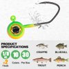 Crappie-Jig-Heads-Kit-with-Underspin-Jig-Head-Spinner-Blade, Crappie Lures and Jigs for Crappie Fishing Jigs - 30 & 50 Pack, 1/8, 1/16, 1/32 oz