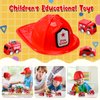 Libima 40 Pcs Fireman Party Favors Mini Pullback Fire Engine Trucks Firefighter Chief Hat Birthday Supplies (Fire Engine)