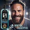 Mens Body Wash with Menthol & Eucalyptus, 32 Fl Oz, All Natural 3-In-1 Body Scrub and Liquid Soap for Gentle Cleansing, Vegan Friendly, Sulfate Free, and Cruelty Free