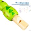 7Pcs Wooden Whistle for Kids, Cute Cartoon Animal Bird Whistle Set, Musical Instrument Early Learning Props Party Favors for Girls Boys