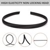 Black Headbands for Girls 12Pcs DIY Craft Head Bands Hard Thin Headband Rubber Plastic Hairbands for Kids Teens Party Favors