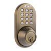 MiLocks DF-02AQ Electronic Keyless Entry Touchpad Deadbolt Door Lock, Antique Brass
