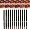 MAEPEOR Matte Lip Liner 12 PCS Nude Brown Series Highly Pigmented and Smoothly Velvet Lipliner Pencil Set Long Lasting and Waterproof Durable Lip Liners (12PCS-4)