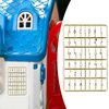 Doll House Letters Numbers, 1/12 Miniature Front Door Furniture Numbers Door Accessory(Gold)