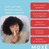 MOXE Nausea Nasal Inhaler Sticks, All Natural Essential Oil Blend, Ginger, Cardamom, Peppermint, Sweet Orange, Upset Stomach, Headaches, Easy-to-Use Portable Aromatherapy, Made in USA, 3 Pack