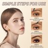 2024 New Magic Eyebrow Pencil,3D Waterproof Microblading Eyebrow Pen with 4 Fork Tip,Natural Makeup Long-Lasting Eyebrow Pencil,Makeup Fine Stroke Eyebrow Tattoo Pencil (Gray-C)
