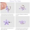 10 Pcs Mini Flower Hair Clips with Rhinestone, Cute Flower Hair Pins, Small Hair Clips for Fine Hair, Wedding Bridal Hair Accessories Barrettes Decorative for Women Girls(Purple)