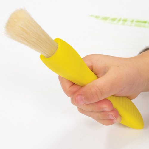 READY 2 LEARN Triangle Grip Paint Brushes - Set of 6 - 1 Size - 18m+ - Easy to Grip Paint Brushes for 2, 3 and 4 Year Olds - Encourage Writing Grip