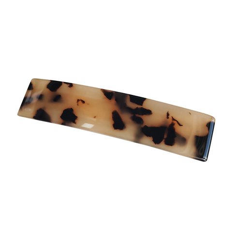 4 Pcs Big Tortoise Shell Celluloid Matte French Hair Clips Flat Hair Barrettes For Thick, Kinky, Curly, Voluminous hair Strong Hold Hair Styling Clips Ponytail for Women Girls (Assorted colors)