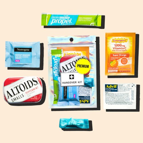 Chug Buddy - 6 Pre-Filled Hangover Kit Bags - Bachelorette Hangover Kit - Bridesmaid Gifts, Bachelorette Party Favors, & More - Hangover Recovery Kit - Hangover Kit Supplies