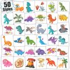 Partywind 50 Styles Glitter Dinosaur Tattoos Party Supplies for Kids, Dinosaur Temporary Tattoos for Boys Goodie Bag Stuffers, Dinosaur Birthday Party Decorations for Children