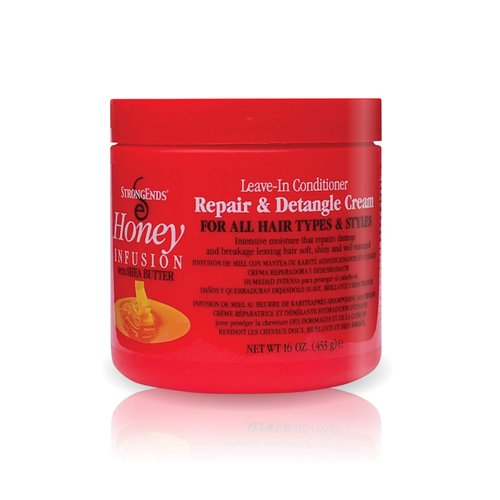 Biocare StrongEnds Moisturizing Leave-In Conditioner & Detangler Cream, Miracle Repair for All Hair Types & Hair Styles - Prevents Split Ends & Breakage, Infused with Honey & Shea Butter, 16 oz.