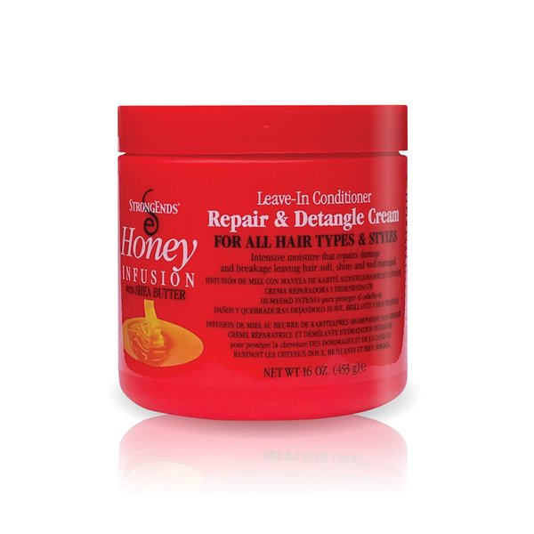 Biocare StrongEnds Moisturizing Leave-In Conditioner & Detangler Cream, Miracle Repair for All Hair Types & Hair Styles - Prevents Split Ends & Breakage, Infused with Honey & Shea Butter, 16 oz.