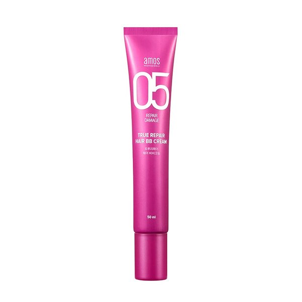 AMOS PROFESSIONAL True Repair Hair BB Cream 1.6fl oz (50ml) | Intensive Nourishing Serum for Damaged, Dry and Rough Hair | Anti-Frizz, Hydration and Heat Protection | Leave In & No Wash Treatment | Korean Salon Brand
